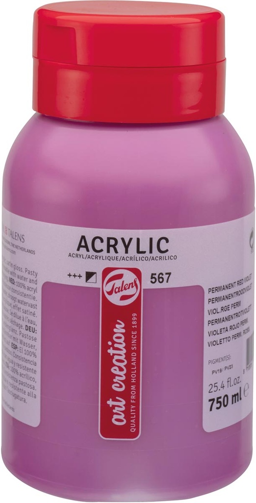 Acrylverf flacon Tales Art 750 ml permanent roodviolet