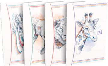 Notitieboekje Oxford Boho spirit karton 9x14cm gelijnd 60 blz assorti