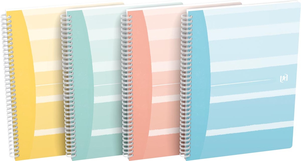 Spiraalschrift Oxford Iconics Karton B5 gelijnd 120 blz assorti