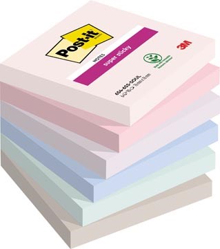Memoblok Post-It Super Sticky Notes Soulful 76x76mm 90vel assorti (6)