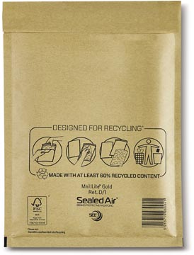 Luchtkussenomslagen Mail Lite D/1 180x260mm m/s goud (100)