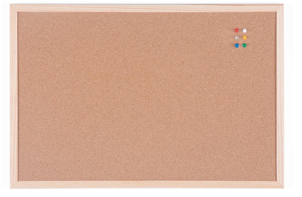 Kurkbord Bi-office 40x60cm houten kader