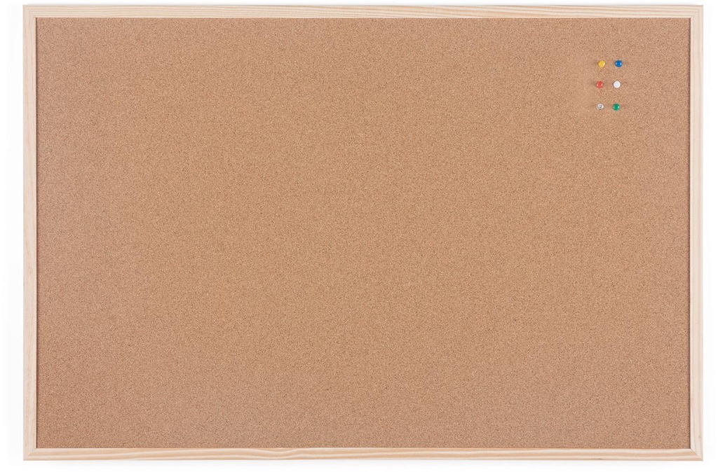 Kurkbord Bi-office 60x90cm houten kader