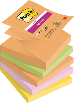 Z-notes Post-It super sticky boost 76x76mm 90vel assorti (5)