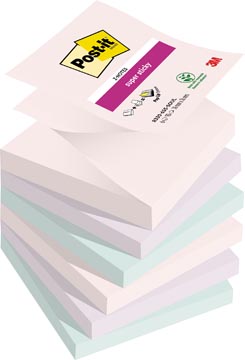 Z-notes Post-It super sticky soulful 76x76mm 90vel assorti (6)