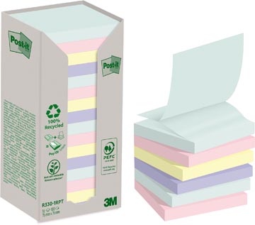 Z-notes Post-It recycled nature 76x76mm 100vel assorti (16)