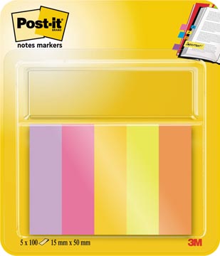 Markeerstrook Post-It Markers Energetic 15x50mm 50vel (5)