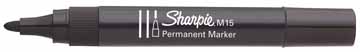 Permanent marker Sharpie M15 ronde punt 2mm zwart