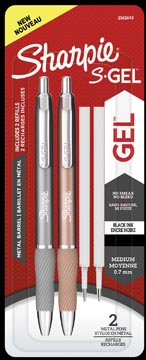 Gel Roller Sharpie medium punt zwarte inkt metallic kleuren (2)