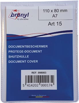 Beschermhoes Bronyl PVC A7 140 micron transparant met perforatie