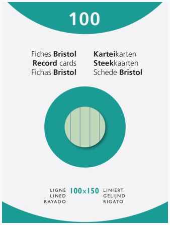 Steekkaart Exacompta 100x150 gelijnd groen (100)