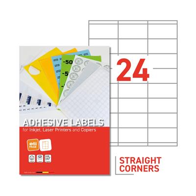 Etiketten Etipage 24 etik/bl 70x35mm 200bl/d fluo groen