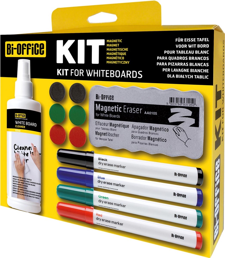 Starter kit whiteboard Bi-Office ophangbaar