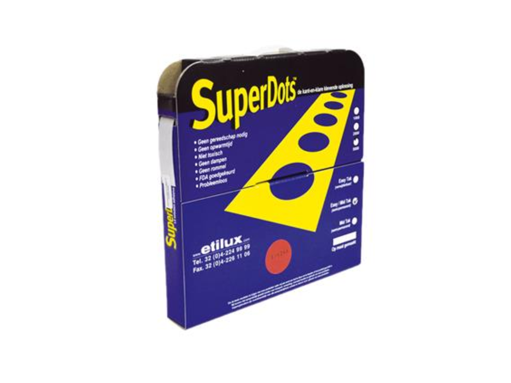 Kleefstrippen Superdots Easy semipermanent transparant 10mm (5000)