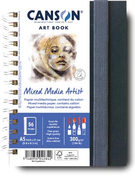 Tekenboek Canson Mixed Media Artist A5 28 vellen 300 g/m²