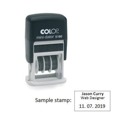 Datumstempel Colop S160 Mini date + Tekst