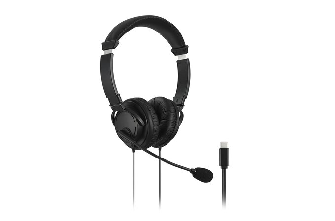 Headset Kensington USB-C Hi-Fi met microfoon zwart