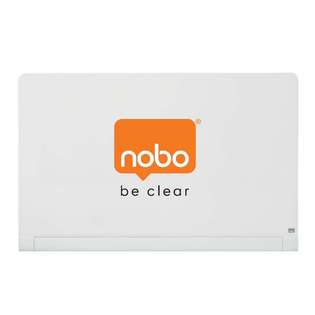 Glasbord Nobo Diamond magnetisch 1264x711mm ronde hoeken wit