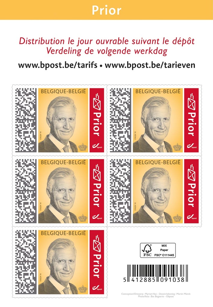 Postzegels Bpost nationaal prior (50)