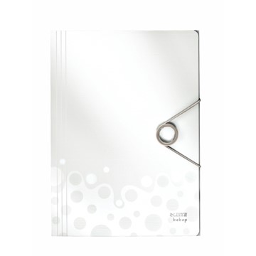 Map 3-kleppen Leitz bebop A4 PP wit (4563001)