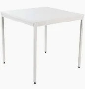 Tafel Eco LxDxH 80x80x75cm poten grijs en blad grijs