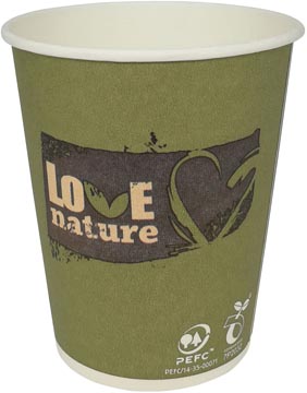 Drinkbeker Karton Love Nature 150 ml (100)