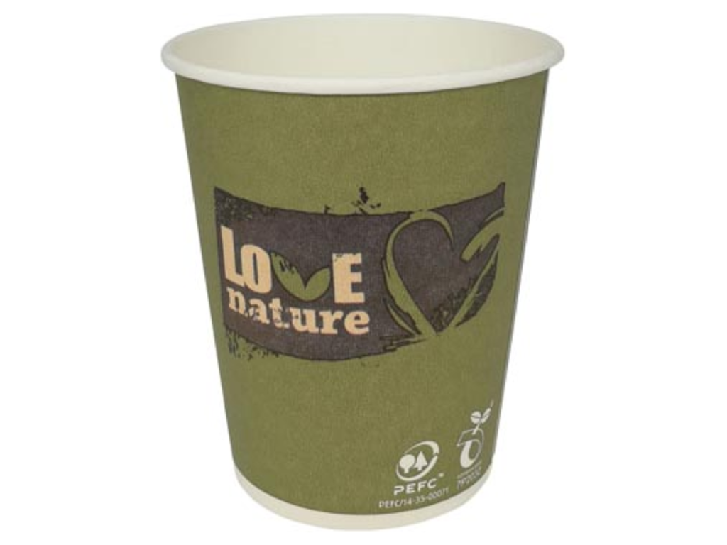 Drinkbeker Karton Love Nature 150 ml (100)