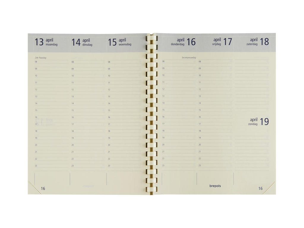 Vulling agenda Brepols 2027 Optivision Large Nederlandstalig 1 week/2 pagina's