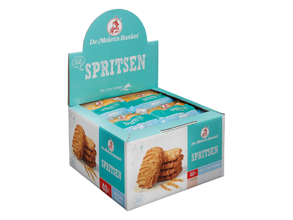 Koeken Spritsen De Molen individueel verpakt 38 gr