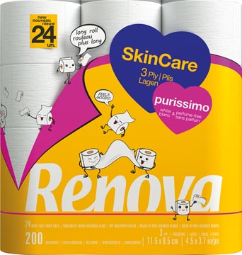 Toiletpapier Renova Purissimo 3-laags 200vel (24)