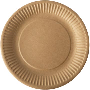 Bord karton rond Ø19cm bruin (20)