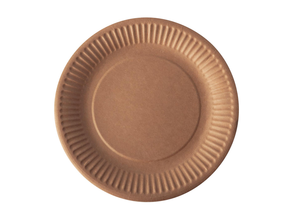 Bord karton rond Ø19cm bruin (20)