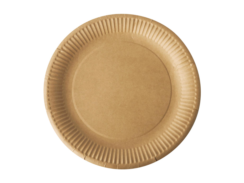 Bord karton rond Ø23cm bruin (20)