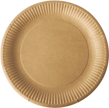 Bord karton rond Ø23cm bruin (20)