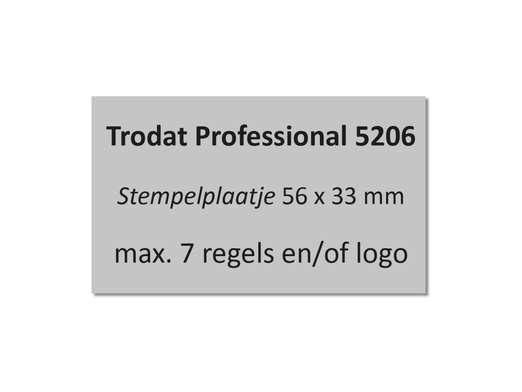 Tekstplaatje Trodat Professional 5206 met inktkussen