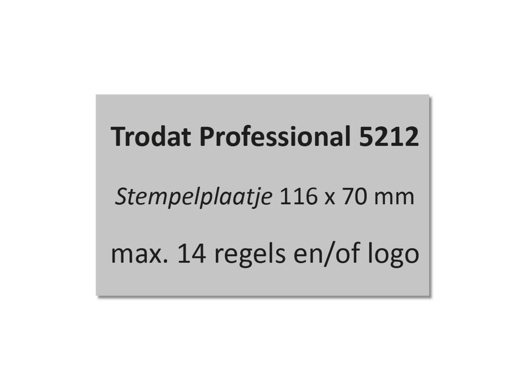 Tekstplaatje Trodat Professional 5212 met inktkussen