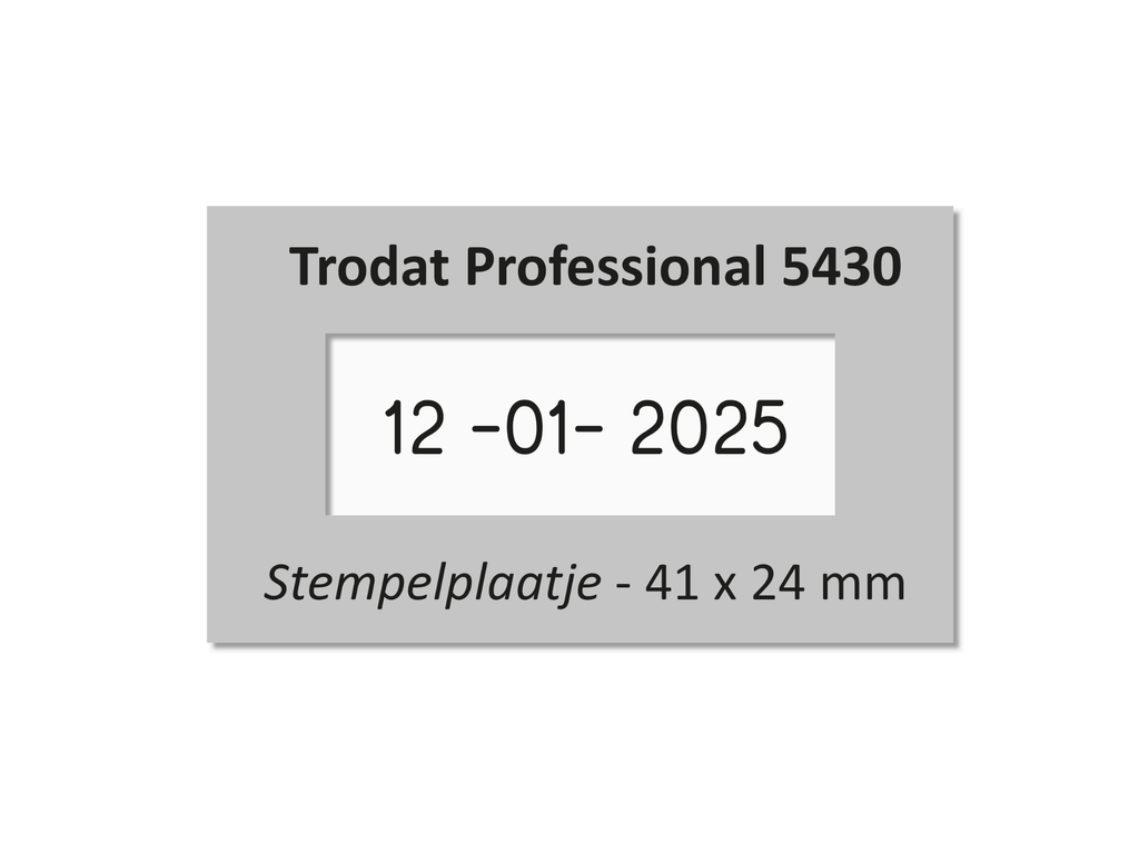 Tekstplaatje Trodat Professional 5480 met inktkussen