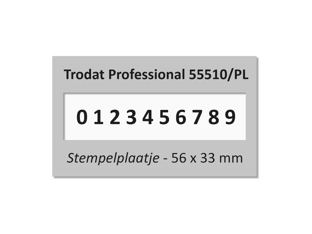 Tekstplaatje Trodat Professional 55510PL met inktkussen