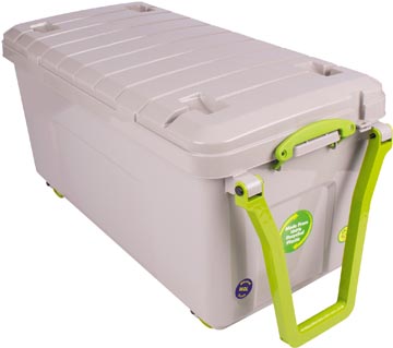 Opbergkoffer op wieltjes Really Useful Box Recycled 160 l Grijs