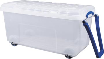 Opbergkoffer op wieltjes Really Useful Box 160l Transparant