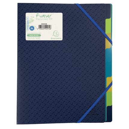 Sorteermap Exacompta Forever PP A4 8-vaks Blauw