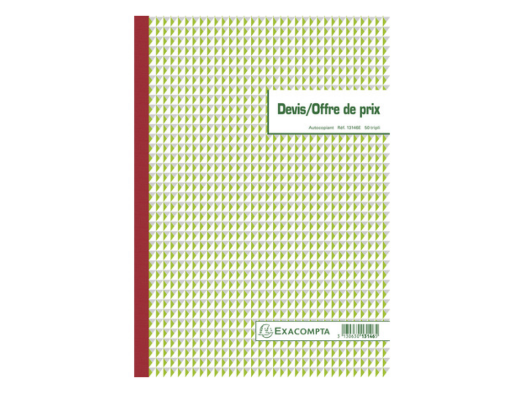 Doorschrijfpapier Prijsofferte Exacompta 29,7x21cm 50 blad 3-voud