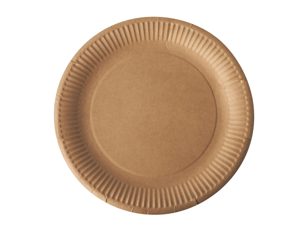 Bord Pure Karton Bruin Ø 23cm (50)