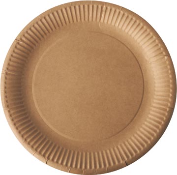 Bord Pure Karton Bruin Ø 23cm (50)