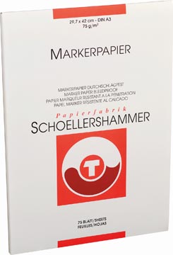 Markerpapier Schoellershammer A3 75g/m² 75 vel