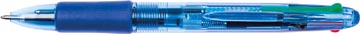 Balpen 4 kleuren Q-Connect 0,7mm Medium punt