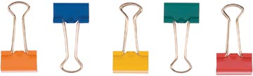 Foldbackclip Q-Connect 19mm assorti (10)