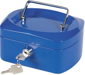 Geldkoffer Q-Connect 155x120x75mm Blauw