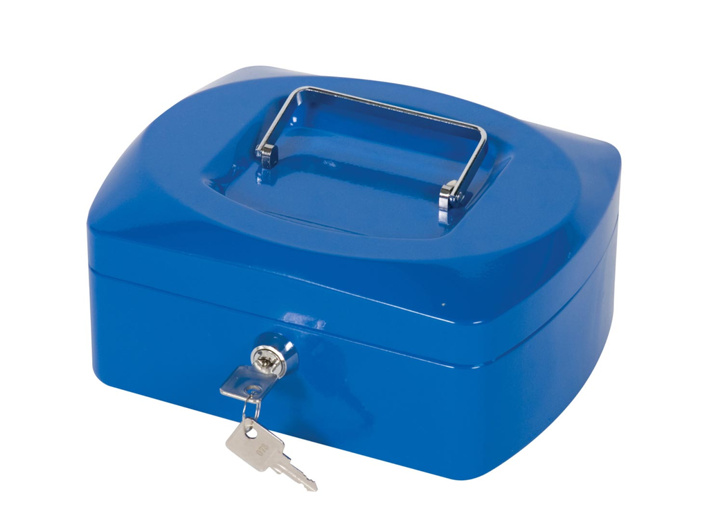 Geldkoffer Q-Connect 205x160x85mm Blauw