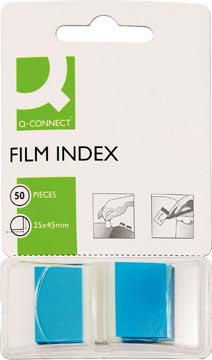 Index Q-Connect 25 x 45 mm 50 tabs Blauw